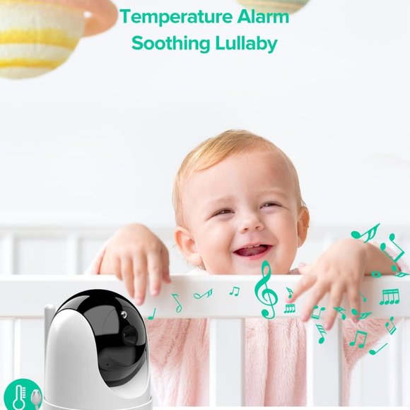 ADENEW 5" WIFI PAN & TILT VIDEO BABY MONITOR - NIGHT VISION, 2 WAY TALK - Picture 11 of 14